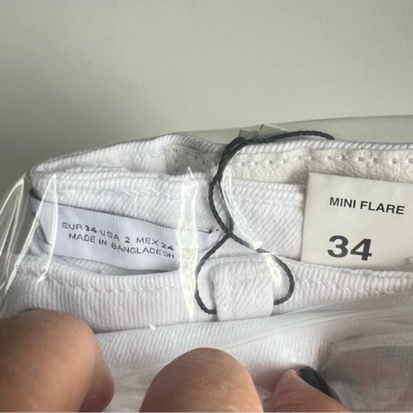 Zara, Women's High rise Mini Flare Pant - White. Size: 2 (US). NWT - Picture 5 of 8